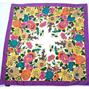 Joan Rivers Classics Collection Vintage Colorful Floral Scarf Wrap